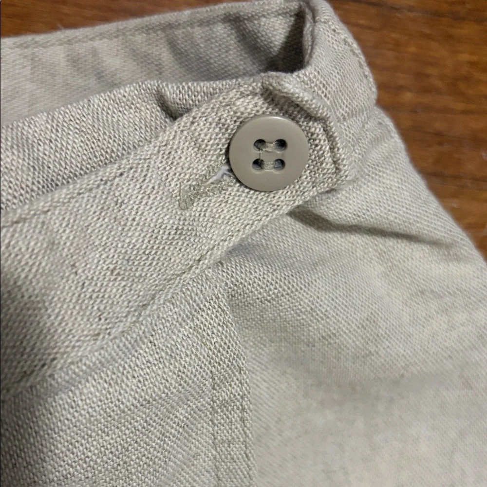 Vintage Dockers Tan Women's Skort with‎ Button Detail big linen cotton